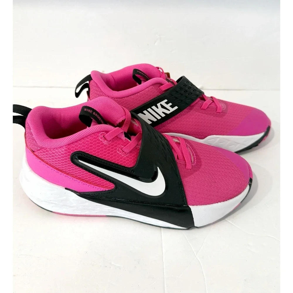 Nike Team Hustle Girls 3y Kids' Basketball Shoes NWT Slip On School Preppy
